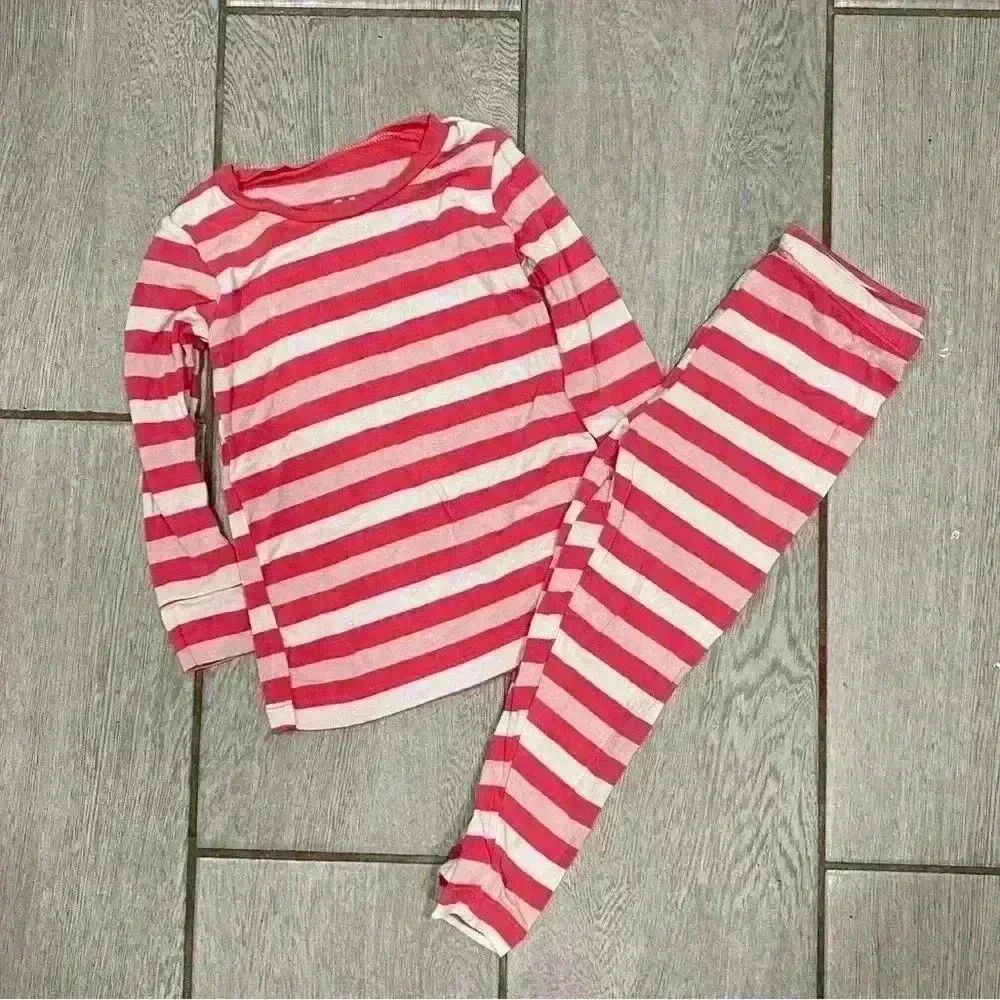 Kickee 2 Piece Stripped Girl Pajamas 2T